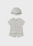 Mayoral Usa Inc Mayoral Striped Short Set with Hat - Little Miss Muffin Children & Home