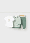 Newborn 3-Piece Tracksuit Set in Moss