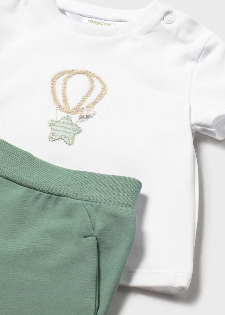 Newborn 3-Piece Tracksuit Set in Moss