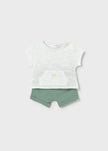 Newborn Knit T-Shirt & Shorts Set in Seaweed, 2 Colors Available