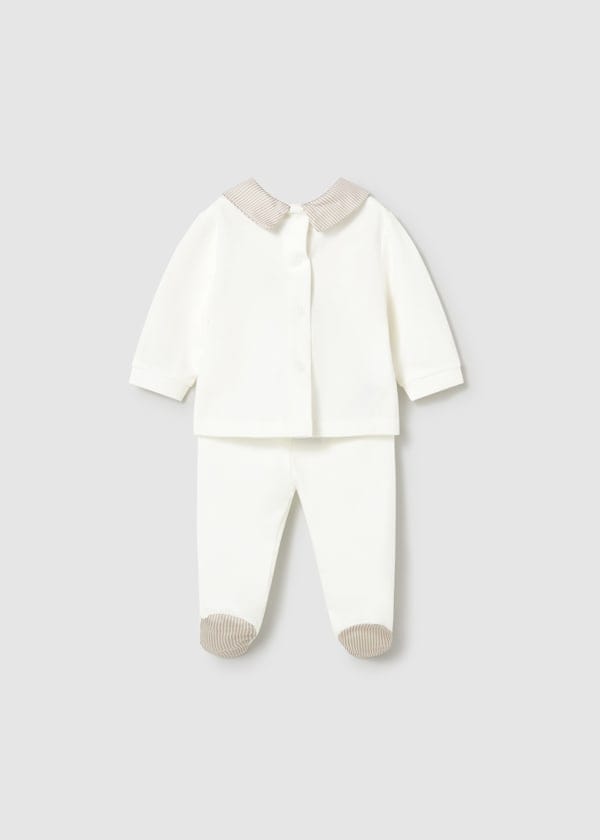 Mayoral Usa Inc Embroidered Newborn Top & Footie Pants Set - Little Miss Muffin Children & Home