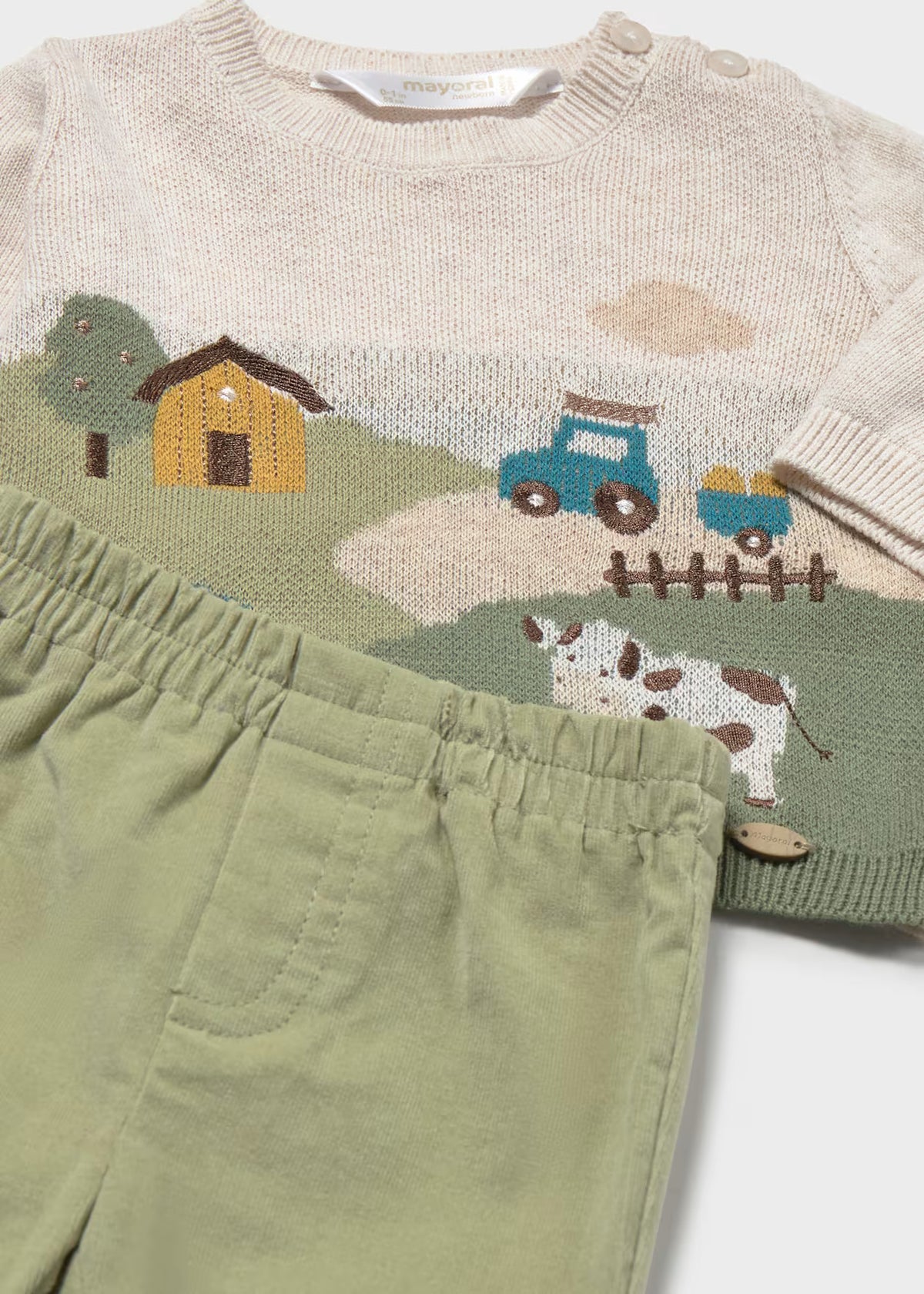 Mayoral Usa Inc Newborn Jacquard Sweater & Pants Set - Little Miss Muffin Children & Home