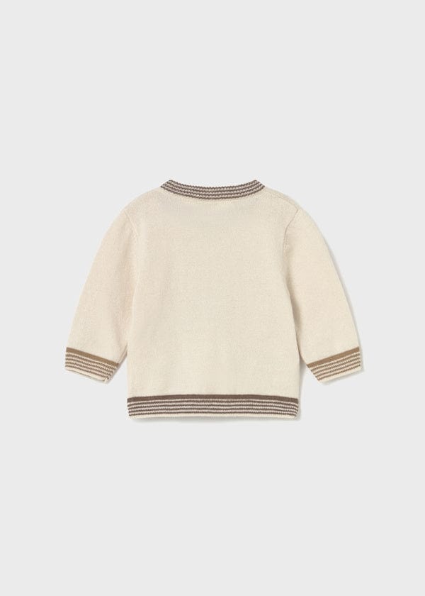 Mayoral Usa Inc Newborn Soft Knit Button Back Sweater in Ceramic - Little Miss Muffin Children & Home