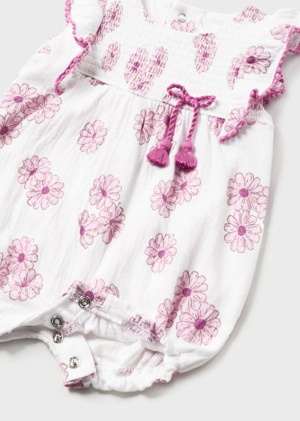 Mayoral Usa Inc Mayoral Floral Romper with Hat - Little Miss Muffin Children & Home