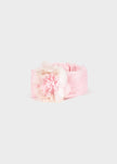 Newborn Headband with Flower in Baby Pink