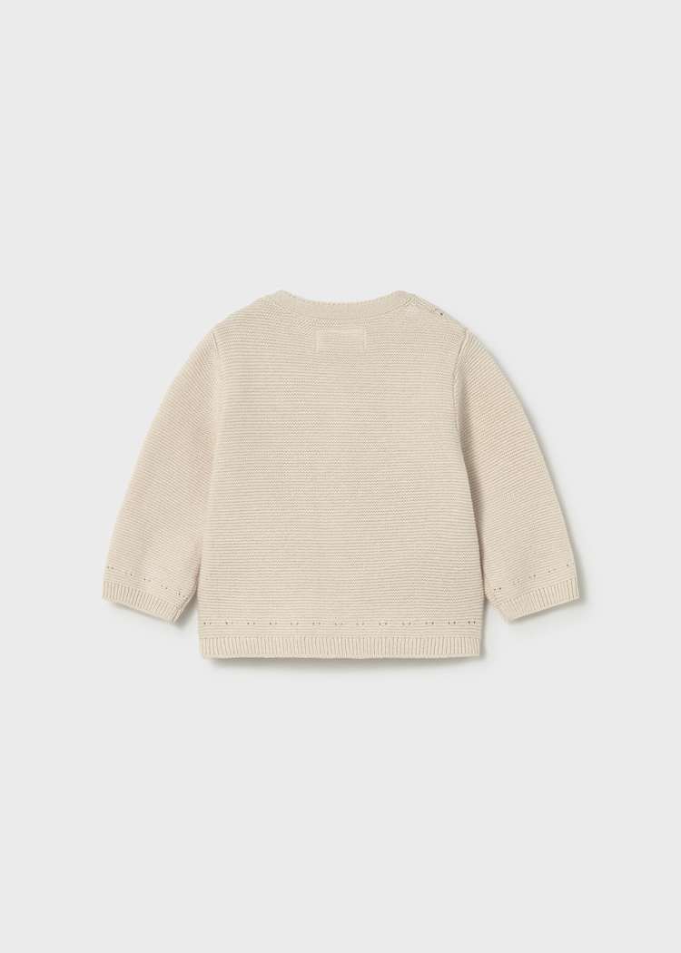 Newborn Knit Cardigan in Wheat