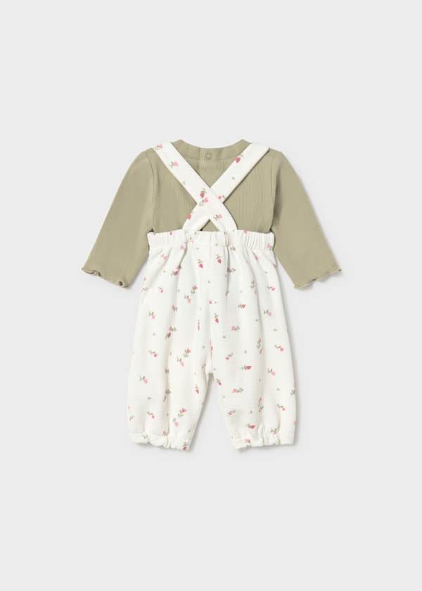 Printed Overalls & Sweater Set