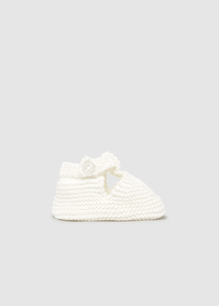 Mayoral Usa Inc Mayoral Knit Booties in Natural - Little Miss Muffin Children & Home