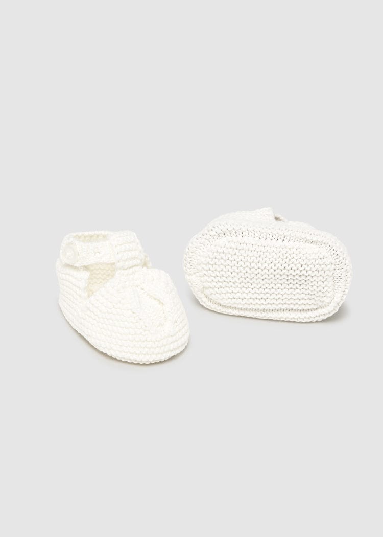 Mayoral Usa Inc Mayoral Knit Booties in Natural - Little Miss Muffin Children & Home