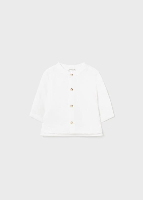 Mayoral Usa Inc Mayoral Mandarin Collar Linen Shirt - Little Miss Muffin Children & Home