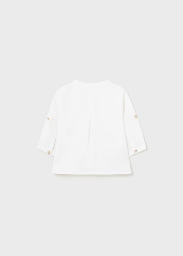 Mayoral Usa Inc Mayoral Mandarin Collar Linen Shirt - Little Miss Muffin Children & Home