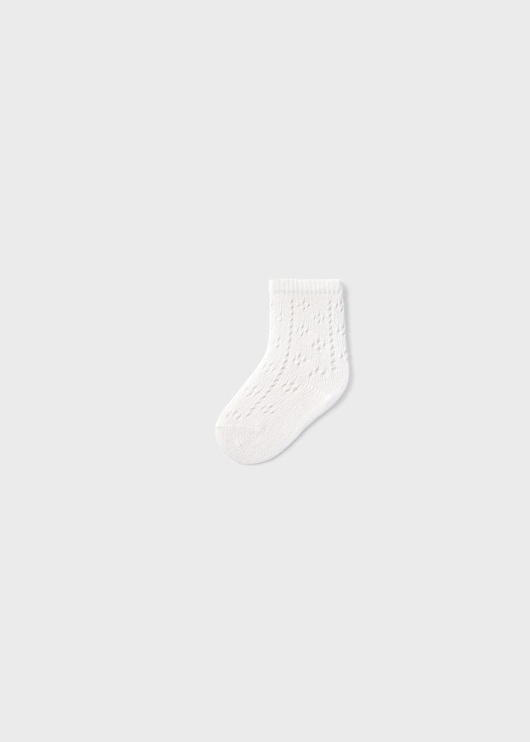 Mayoral Usa Inc Mayoral Newborn Openwork Socks in White - Little Miss Muffin Children & Home