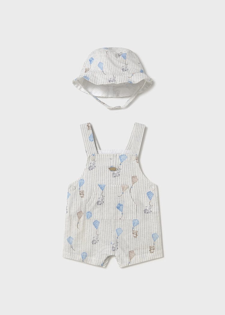 Mayoral Usa Inc Mayoral Overalls & Hat Set in Sky - Little Miss Muffin Children & Home