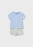 Mayoral Usa Inc Mayoral Printed Shorts Set in Sky - Little Miss Muffin Children & Home