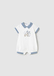 Mayoral Usa Inc Mayoral Embroidered Castle Short Romper - Little Miss Muffin Children & Home