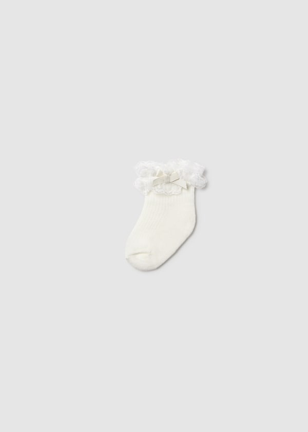Mayoral Usa Inc Baby Ruffled Socks in Natural - Little Miss Muffin Children & Home