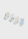 Mayoral Usa Inc Mayoral 4 Pair Sock Set in Sky - Little Miss Muffin Children & Home