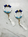 Lanyard Lovebirds O Wristband Keychain White Tassel - Little Miss Muffin Children & Home