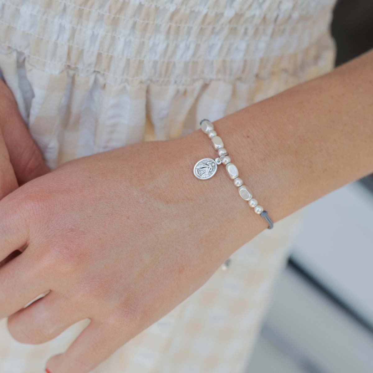My Saint My Hero Little Saints Bracelet Our Lady of Guadalupe Silver - Little Miss Muffin Children & Home