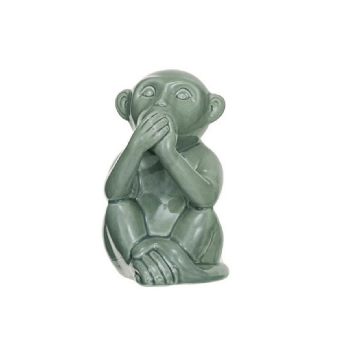 Stoneware Hear/Speak/See No Evil Monkey,