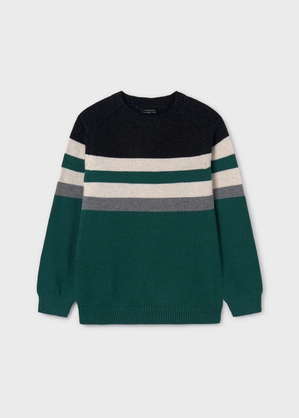 Mayoral Usa Inc Mayoral Striped Sweater in Evergreen for Boys - Little Miss Muffin Children & Home