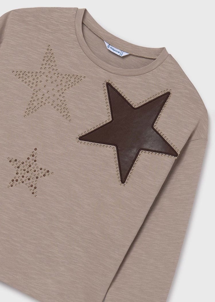 Mayoral Usa Inc Mayoral Long Sleeve T-Shirt with Rhinestone Detail - Little Miss Muffin Children & Home