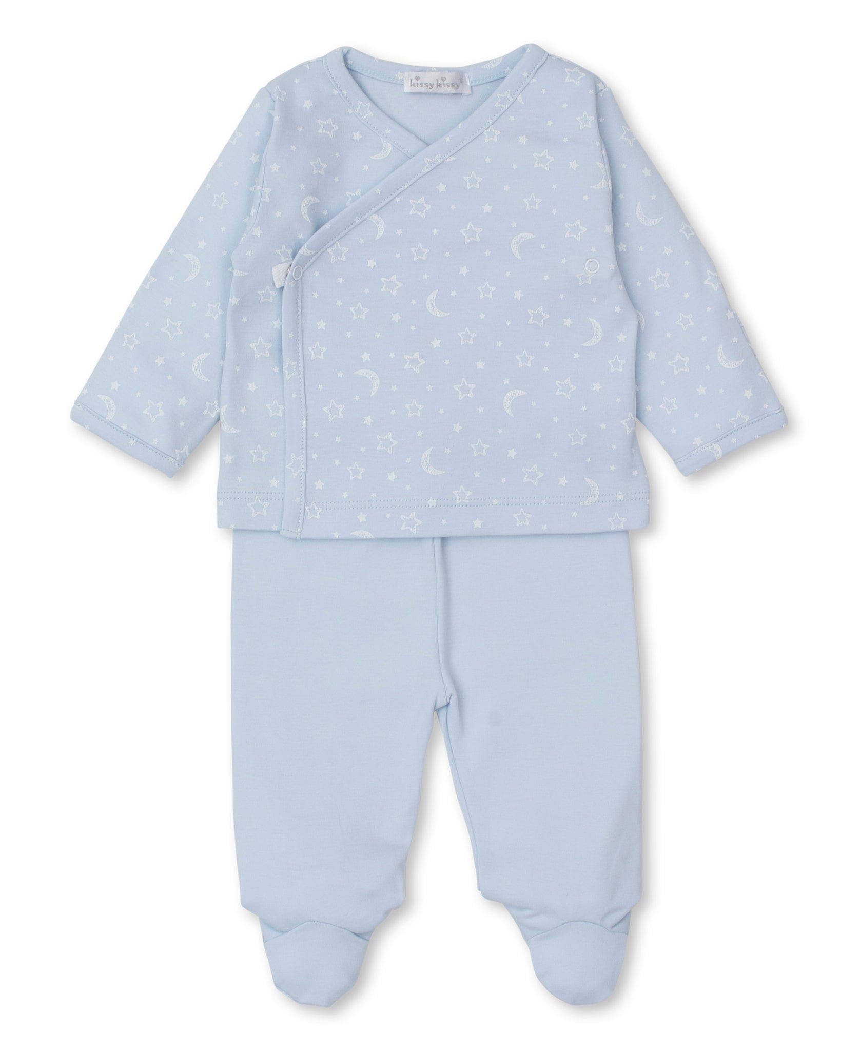 Kissy Kissy Footed Pant Set Mix Crescent Moonlight - Little Miss Muffin Children & Home