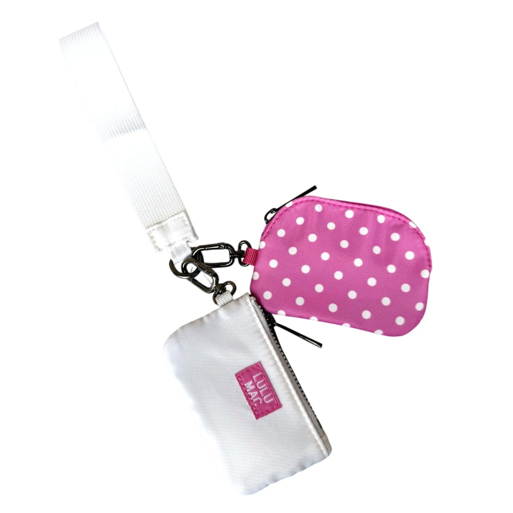 Girlie Girl Originals Hot Pink/White Dots Lulu Mac Double Pouch Wristlet - Little Miss Muffin Children & Home