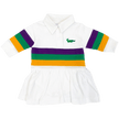 girls white mardi gras rugby dress