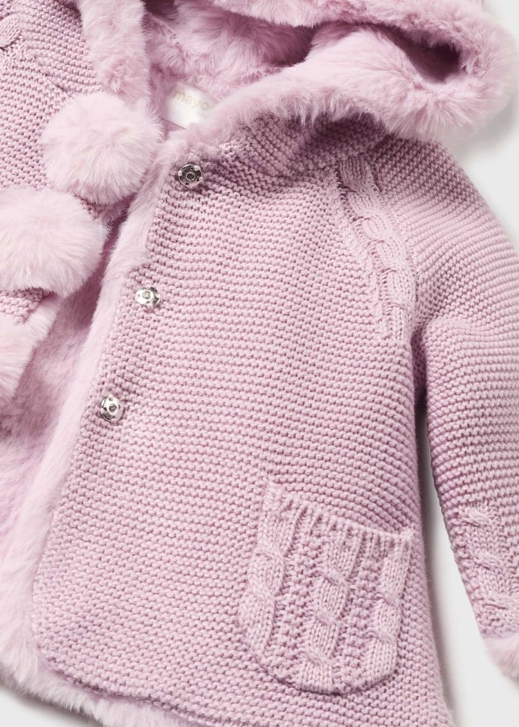 Mayoral Usa Inc Mayoral Pom Pom Knit Hooded Jacket - Little Miss Muffin Children & Home
