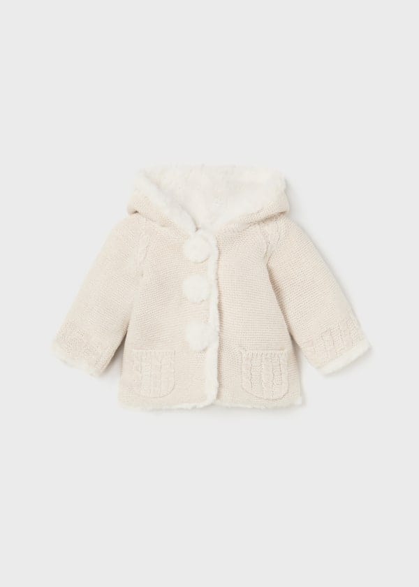 Mayoral Usa Inc Mayoral Pom Pom Knit Hooded Jacket - Little Miss Muffin Children & Home