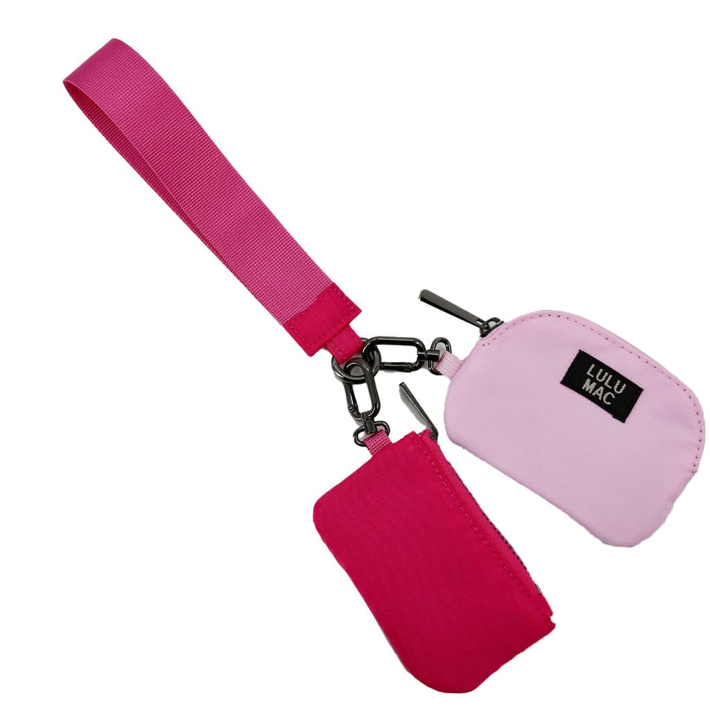 Girlie Girl Originals Hot Pink/Light Pink Lulu Mac Double Pouch Wristlet - Little Miss Muffin Children & Home