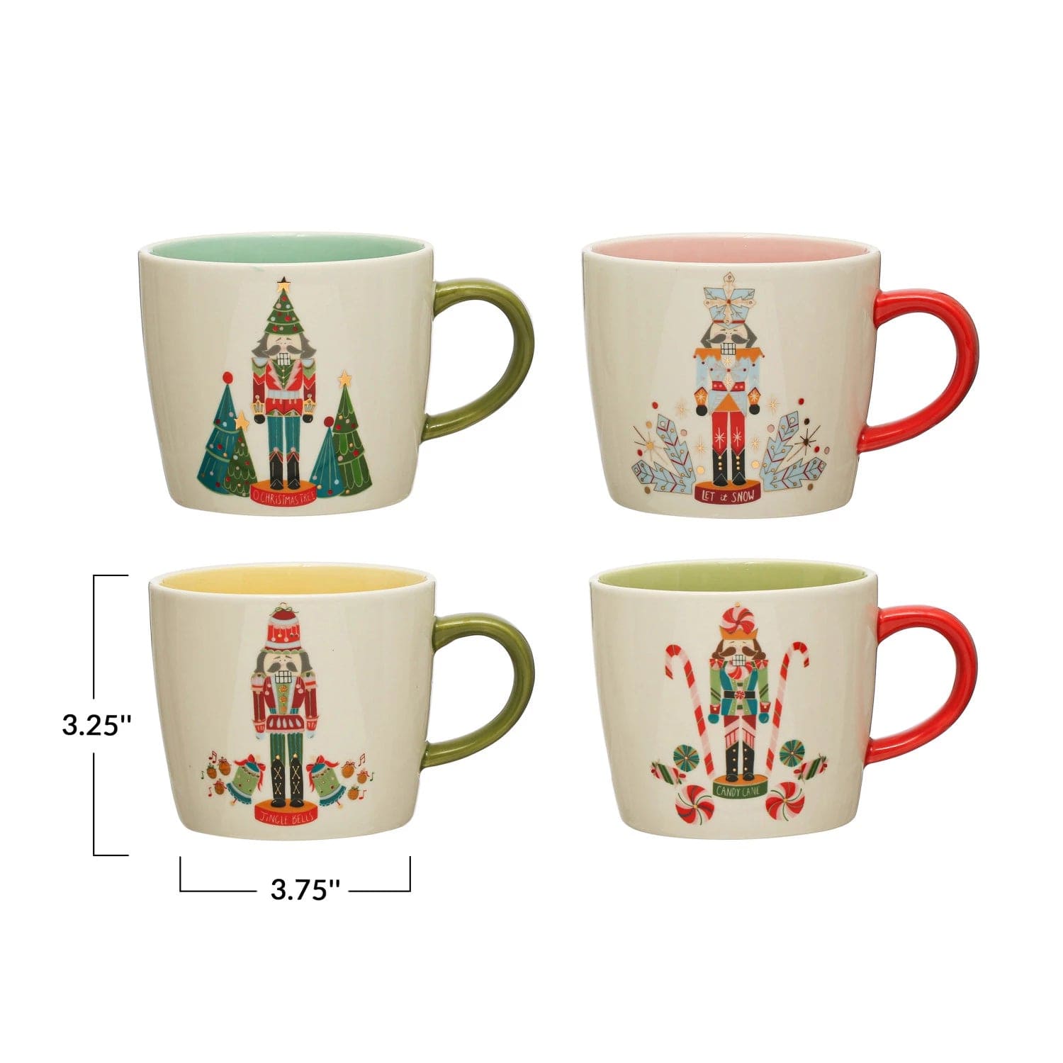Creative Co-Op Creative Co-op Stoneware Mug with Nutcracker - Little Miss Muffin Children & Home