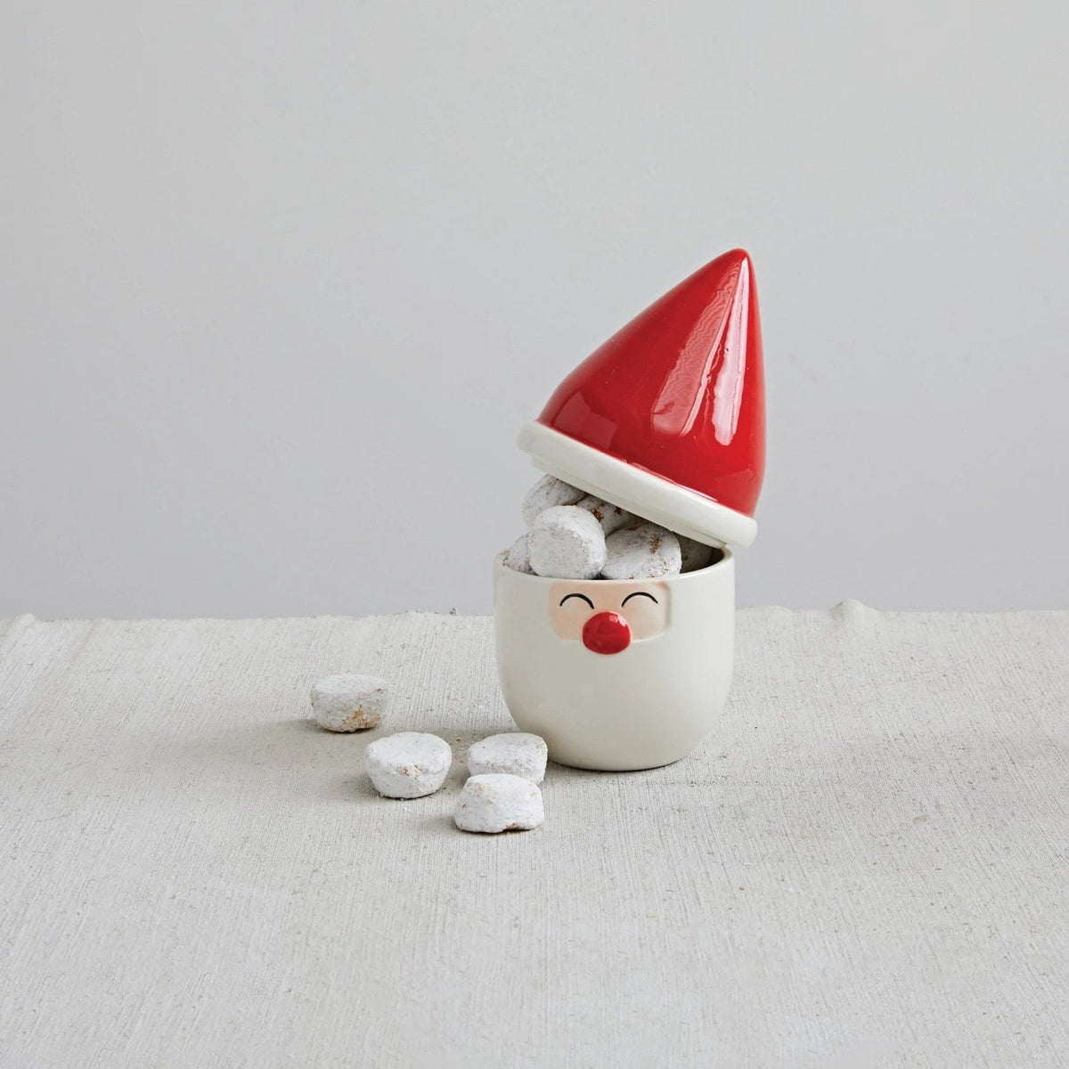 Creative Co-Op Creative Co-op Stoneware Santa Shaped Canister - Little Miss Muffin Children & Home