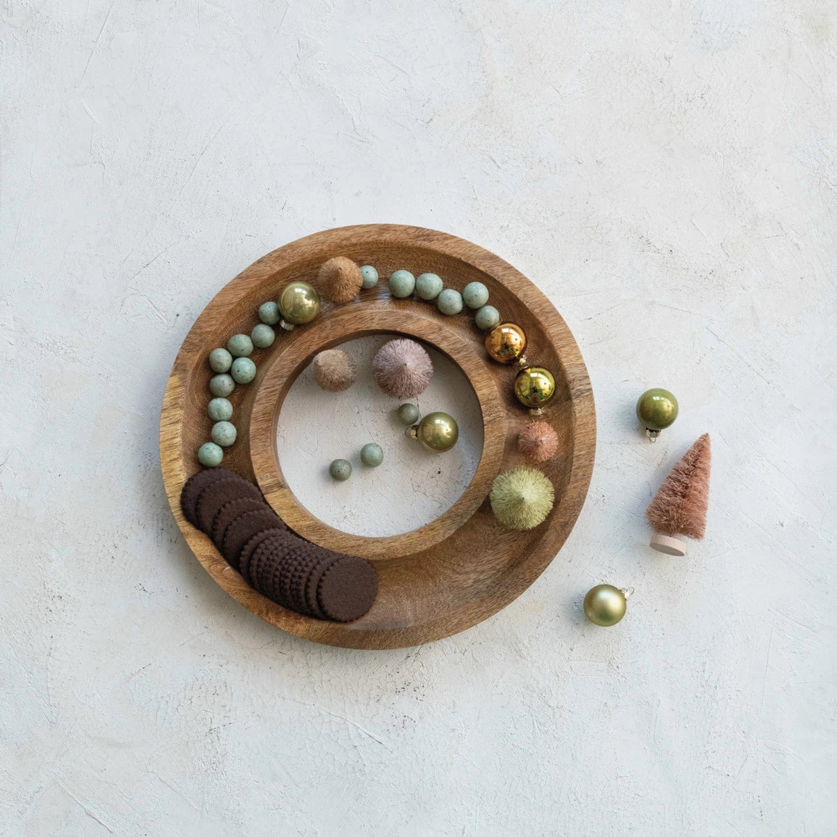 Creative Co-op Creative Co-op Circular Mango Wood Serving Tray - Little Miss Muffin Children & Home
