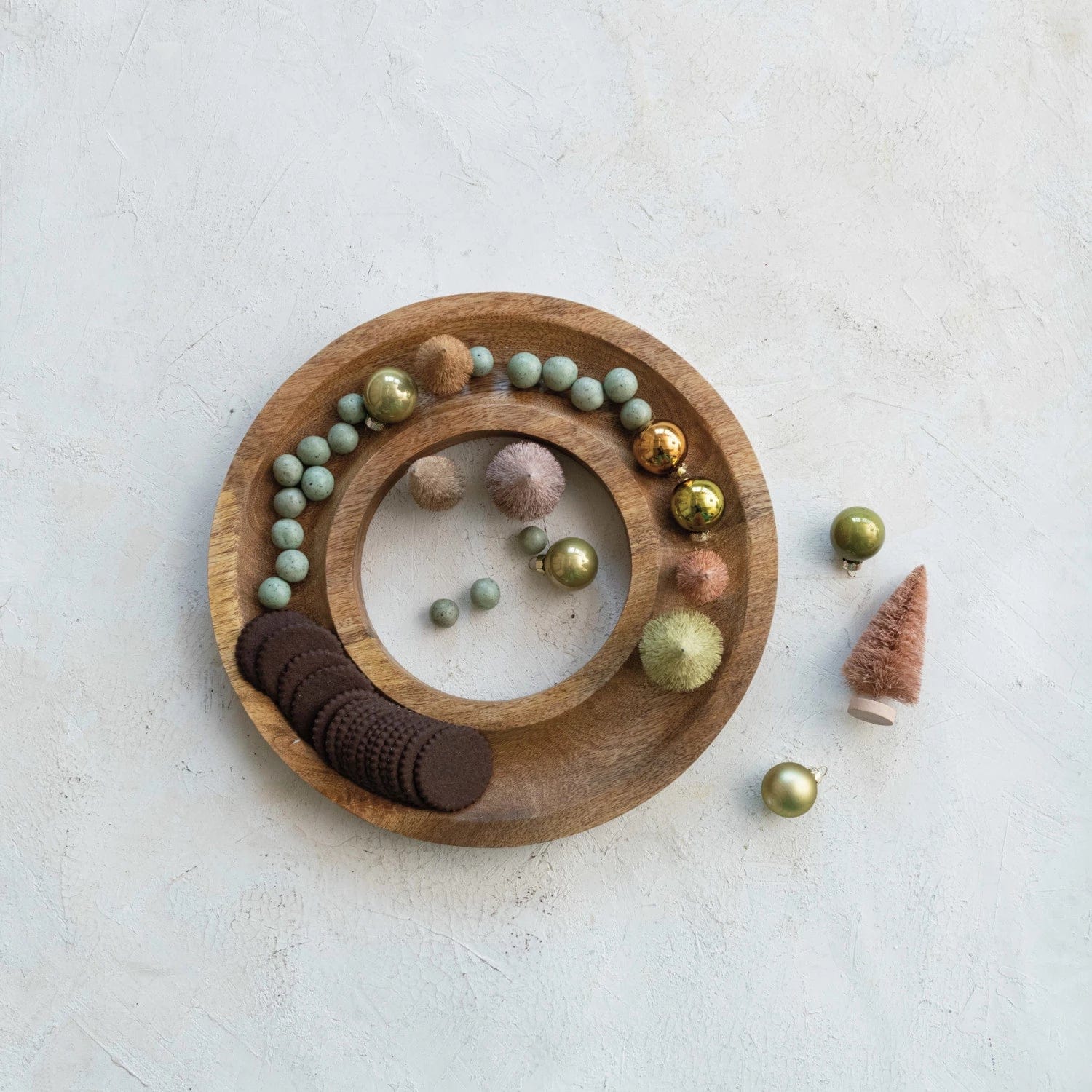 Creative Co-op Creative Co-op Circular Mango Wood Serving Tray - Little Miss Muffin Children & Home