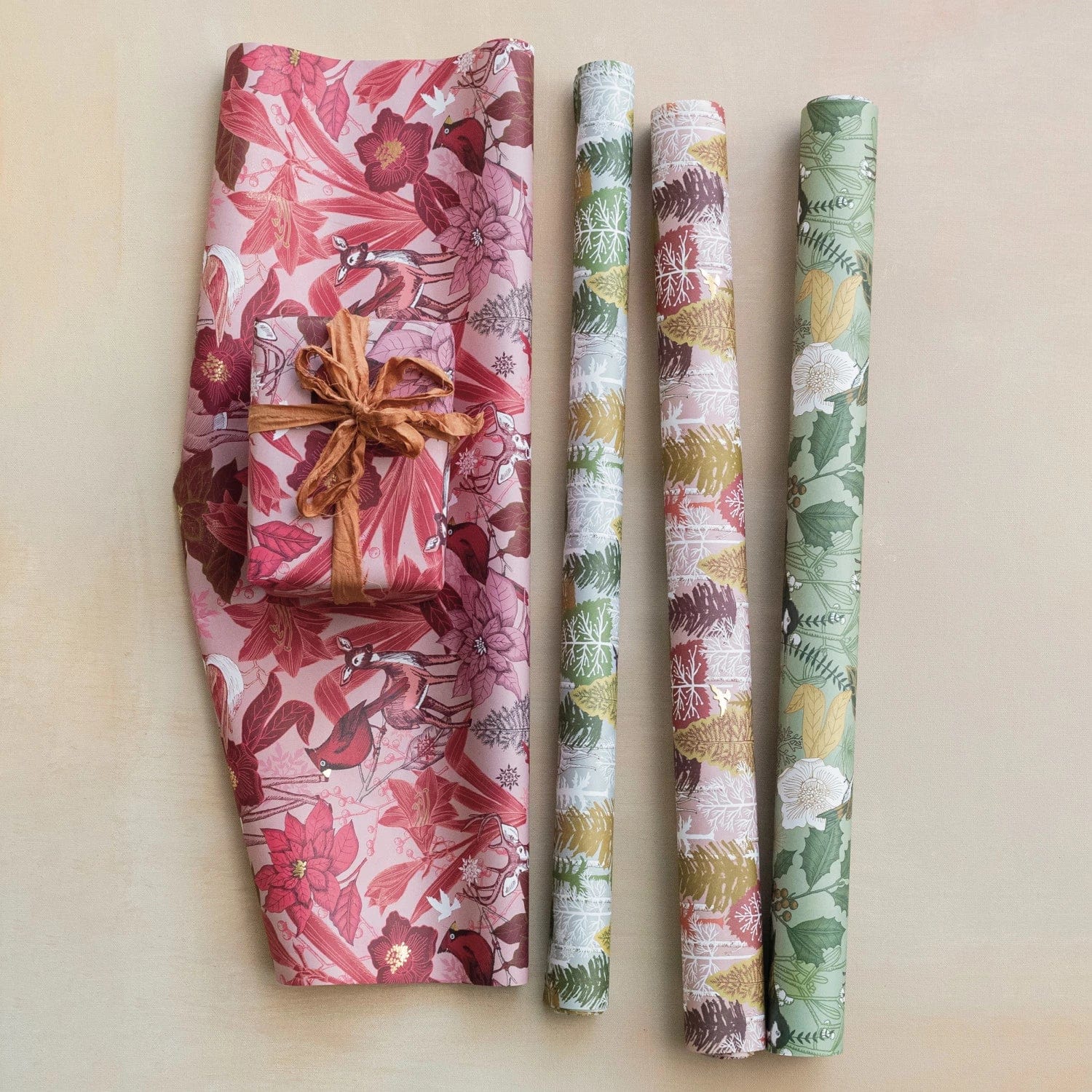 Creative Co-op Creative Co-op Recycled Wrapping Paper Sheets, 4 Styles - Little Miss Muffin Children & Home