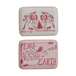 Creative Co-op Enameled Metal Tray with Holiday Saying, 2 Styles Available - Little Miss Muffin Children & Home