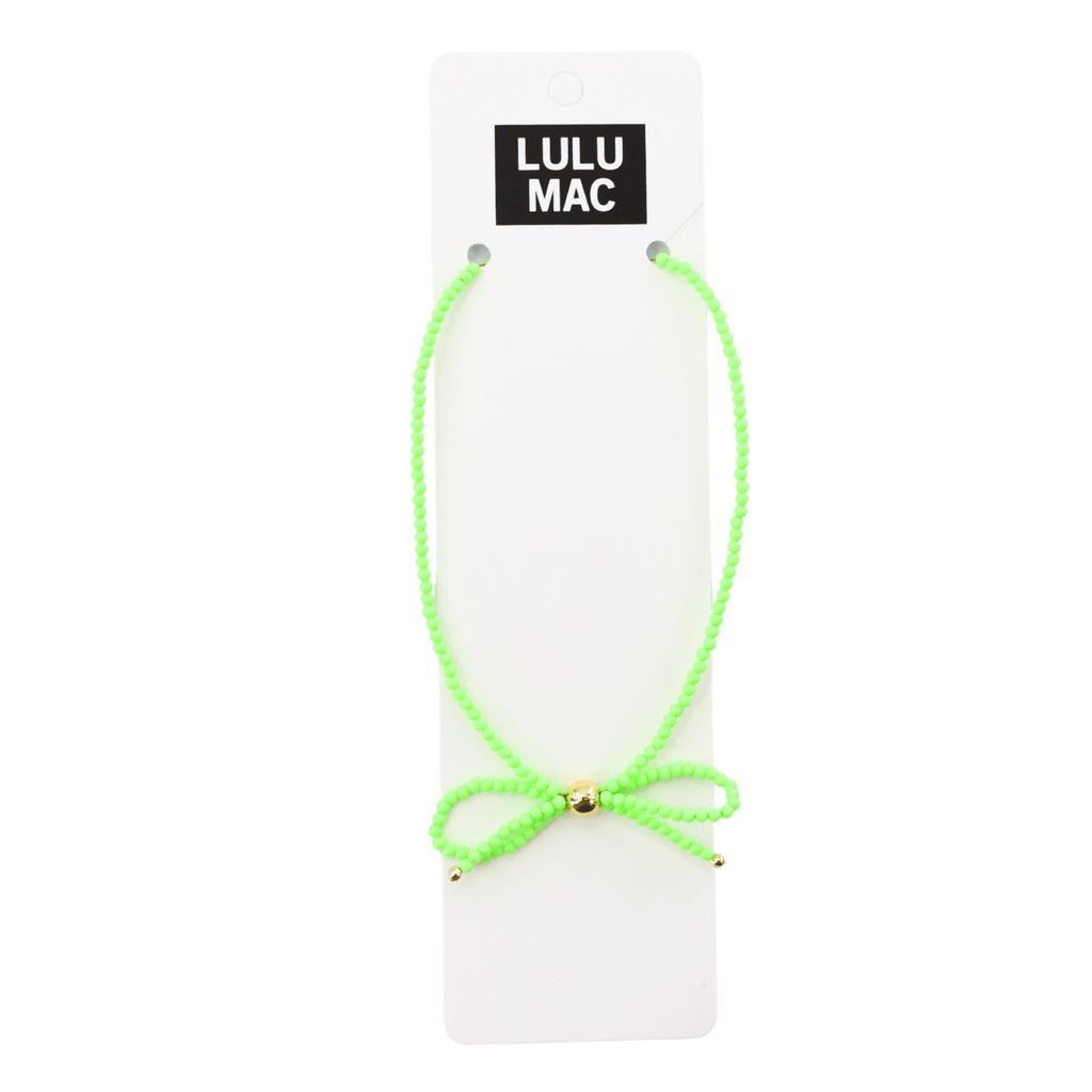 Girlie Girl Originals Lime Bow Necklace by Girlie Girl Originals - Little Miss Muffin Children & Home