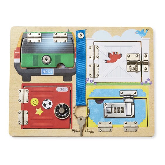 MELISSA & DOUG Melissa & Doug Locks & Latches Board - Little Miss Muffin Children & Home