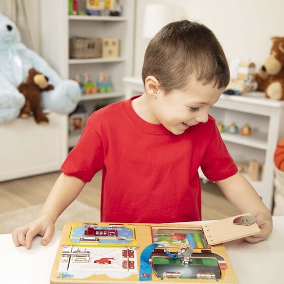 MELISSA & DOUG Melissa & Doug Locks & Latches Board - Little Miss Muffin Children & Home