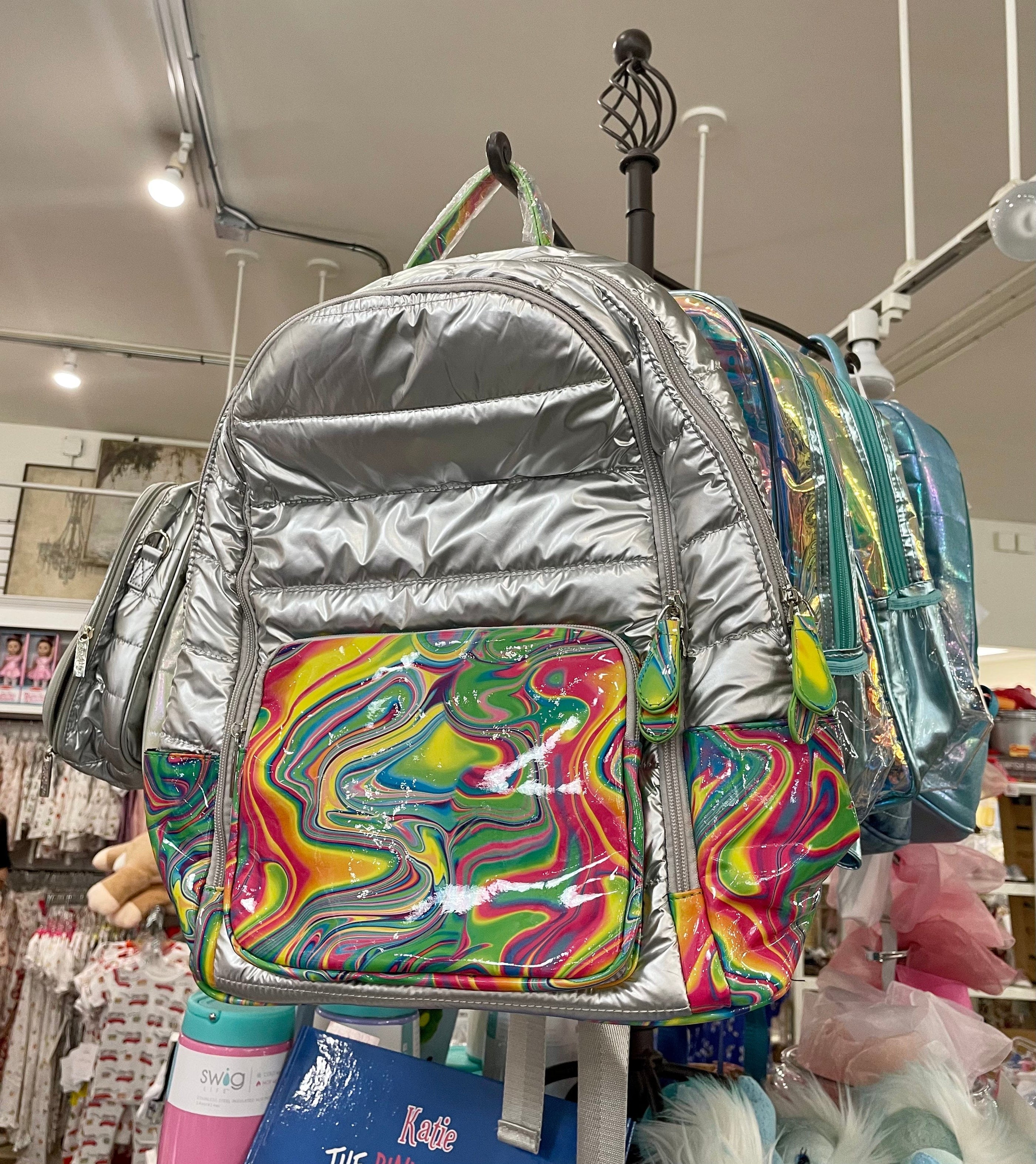 Bari Lynn Bari Lynn Rainbow Marbled Backpack - Little Miss Muffin Children & Home