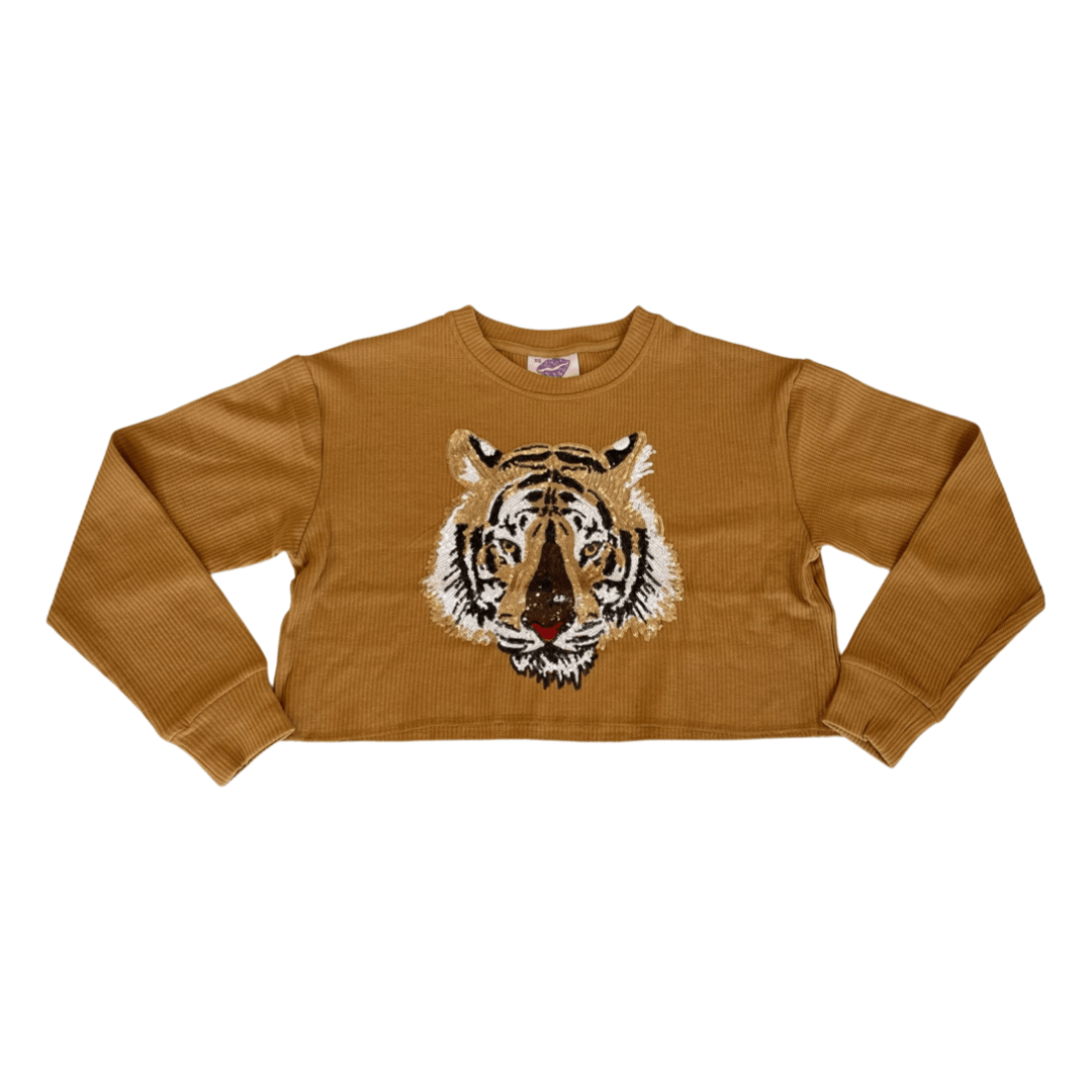 SPK - Sparkle City Sparkle City Tiger Waffle Crop Top - Little Miss Muffin Children & Home