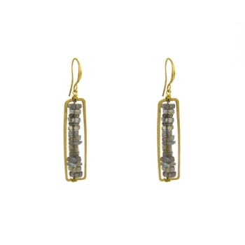 Santore Jewelry Santore Jewelry Floating Heishi Rectangle Earring - Little Miss Muffin Children & Home