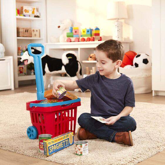 Melissa & Doug - Melissa & Doug Fill & Roll Grocery Basket Play Set - Little Miss Muffin Children & Home