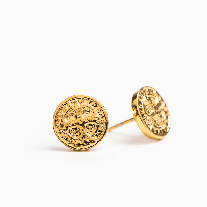 My Saint My Hero - My Saint My Hero Benedictine Stud Earrings - Little Miss Muffin Children & Home