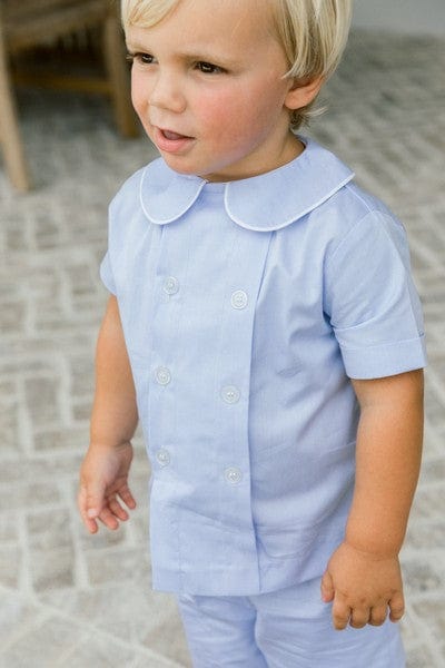 BAILEY BOYS Bailey Boys Blue Doeskin- Dressy Short Set - Little Miss Muffin Children & Home