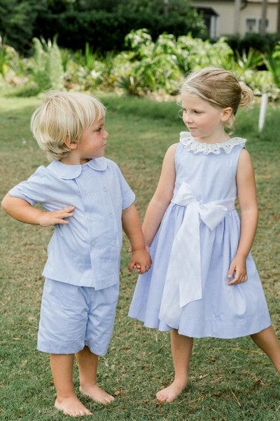 BAILEY BOYS Bailey Boys Blue Doeskin- Dressy Short Set - Little Miss Muffin Children & Home