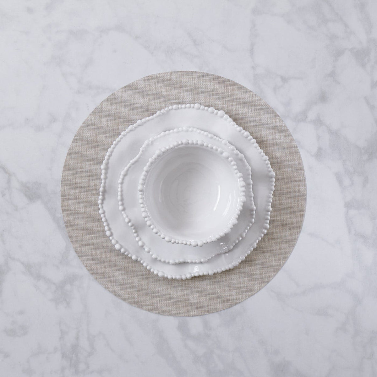 Beatriz Ball Beatriz Ball 2524 VIDA Round Woven Placemats Set of 4 Natural - Little Miss Muffin Children & Home