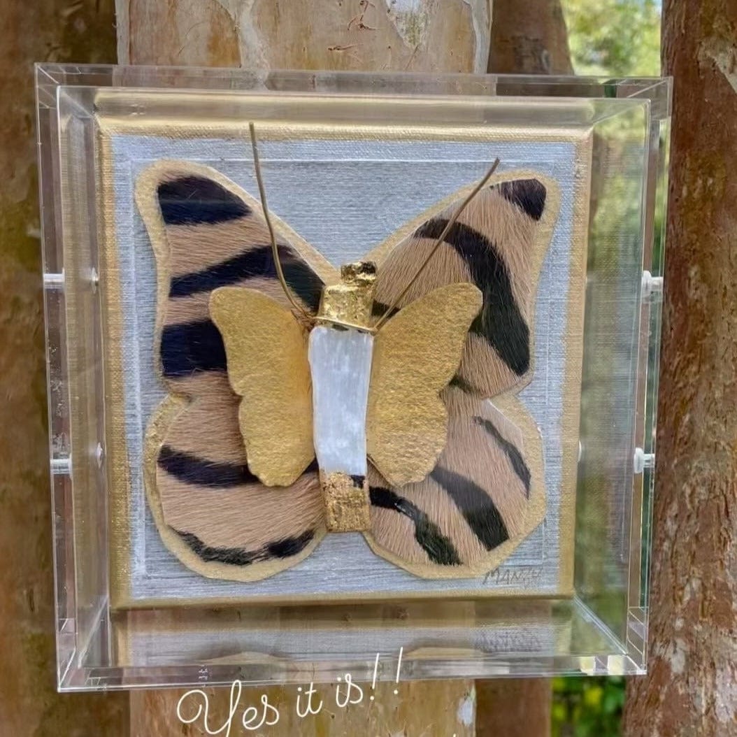 Dana Manly Art Dana Manly Art Tiger Butterfly in Shadowbox - Little Miss Muffin Children & Home